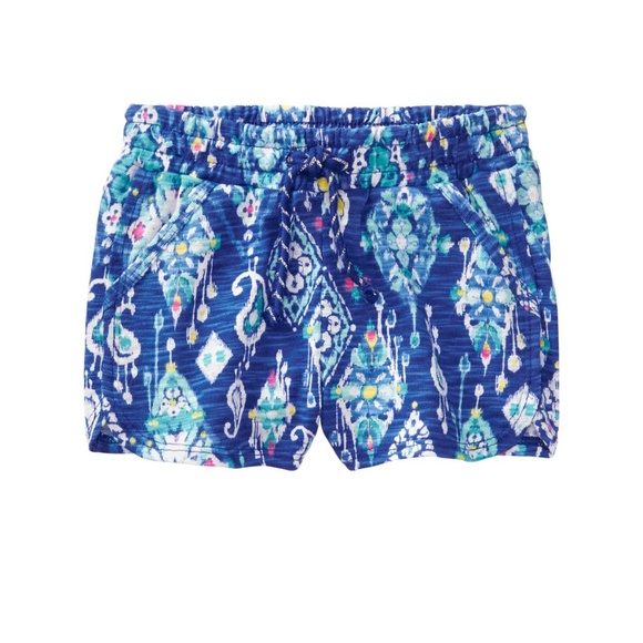 🦚SOLD🦚True Blue" Peacock Tee & Ikat Blue Shorts - Picture 3 of 3